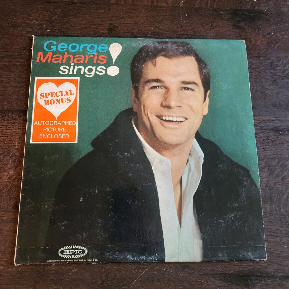 George Maharis Sings!‎ Vinyl LP Record Album Autographed Picture Enclosed EPIC